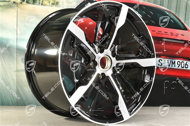 21" Felge Taycan Exclusive Design, 11,5J x 21 ET66, Carbon Version (Carbon Aeroblades gehören nicht zum Lieferumfang), hinten, L