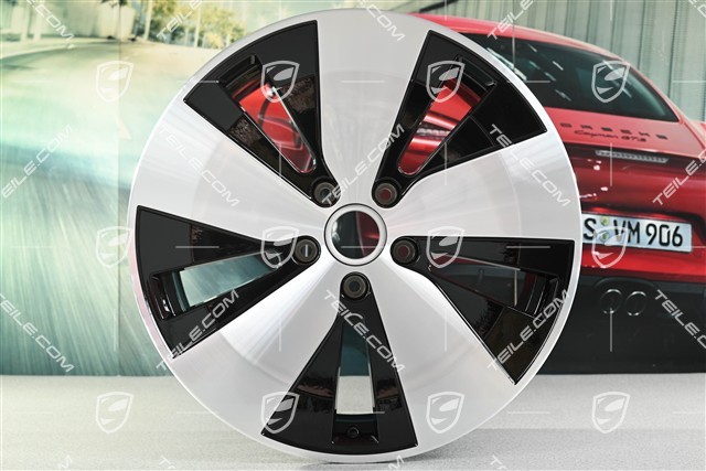 20" Macan Felge 7,5J x 20 ET32, schwarz hochglänzend