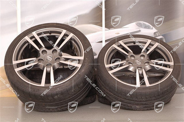 19-inch Turbo II summer wheel set, wheels 8Jx19 ET57+11J x 19 ET 51 + summer tyres 235/35 ZR 19+305/30 ZR 19, without TPMS
