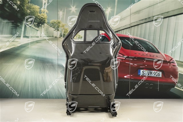 Bucket seat, collapsible, leather/Alcantara Black, heated, seam in Carmine red, with logo GT3, R