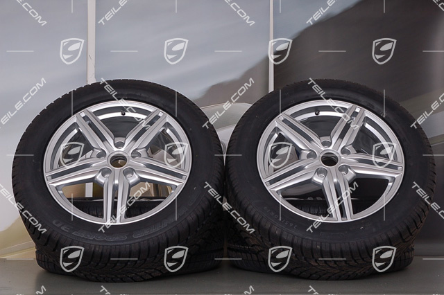 19" Koła zimowe Cayenne Design II, 4x felgi 8,5 J x 19 ET 59 + 4x opony zimowe Dunlop 265/50 R 19 110V XL M+S, bez czujników ciśnienia RDK