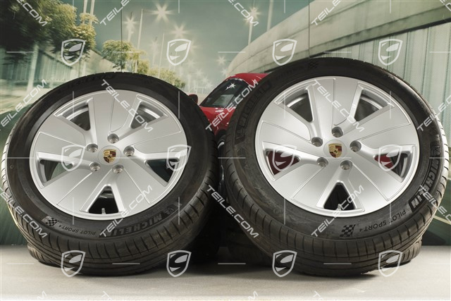 19" Taycan S summer wheel set, rims 8J x 19 ET50 + 10J x 19 ET47, + Michelin summer tyres 225/55 R19 + 275/45 R19
