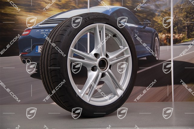 18-inch Boxster S II summer wheel set, front wheels 8J x 18 ET57 + rear 9J x 18 ET43 + NEW Michelin summer tyres 235/40 ZR18 + 265/40 ZR18