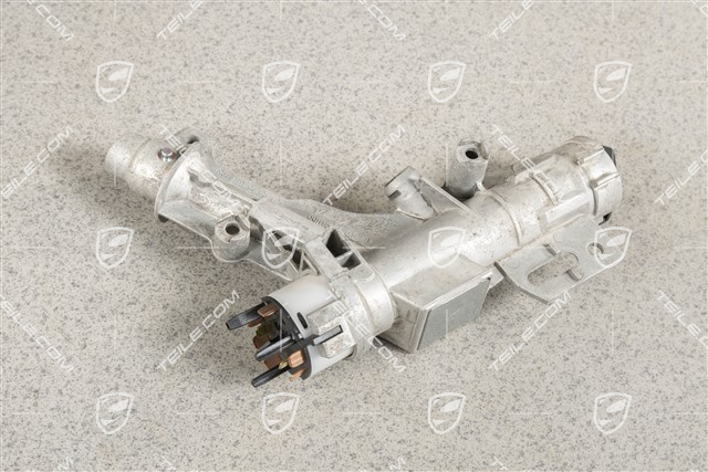 Steering lock assembly with ignition switch