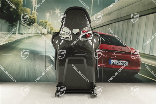 918 Spyder Bucket seat, black/acid green leather, R