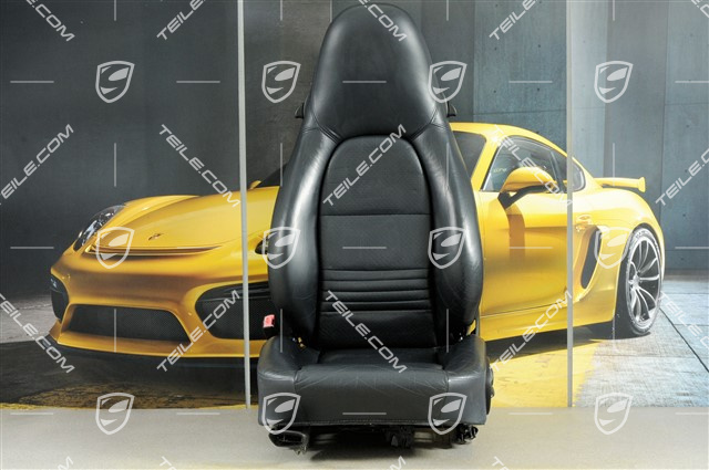 Seat, manual adjustable, heating, leather, Metropole blue, damage, L