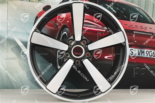 21" Carrera Exclusive Felge, 11,5J x 21 ET67, Schwarz Seidenmatt.