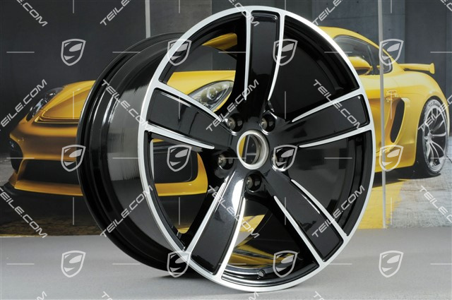 20" Felgensatz Carrera Sport, 8,5J x 20 ET49 + 11,5J x 20 ET56, Tiefschwarz-Metallic