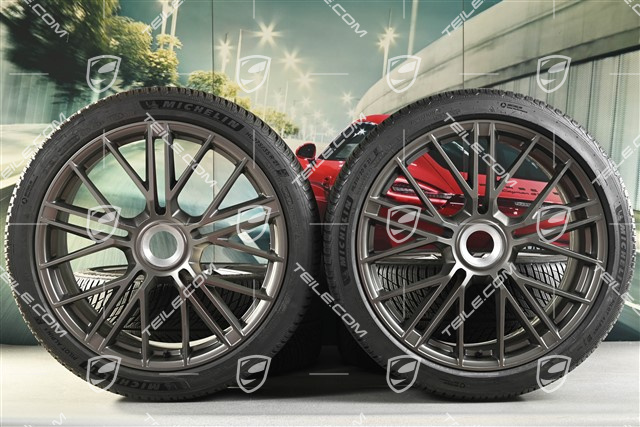 21-inch Panamera Turbo S Winter wheel set, central lock, wheel rims 9,5J x 21 ET71 + 10,5J x 21 ET71 + Michelin Pilot Alpin 5 winter tyres 275/35 R21 + 315/30 R21, Turbonite