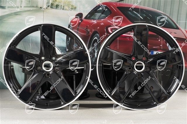 19" Felgensatz Macan SportClassic, 8,5J x 19 ET21 + 9J x 19 ET21, schwarz hochglanz