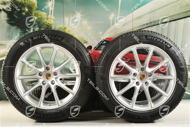 20-inch Cayenne Design winter wheel set, rims 9J x 20 ET50 + 10,5J x 20 ET64 + NEW Michelin winter tyres 255/55 R20 + 295/45 R20, with TPMS