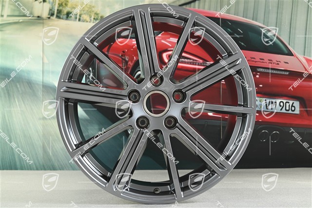 20" wheel rim set Panamera Turbo, 9.5J x 20 ET71 + 10.5J x 20 ET71, Adamantium