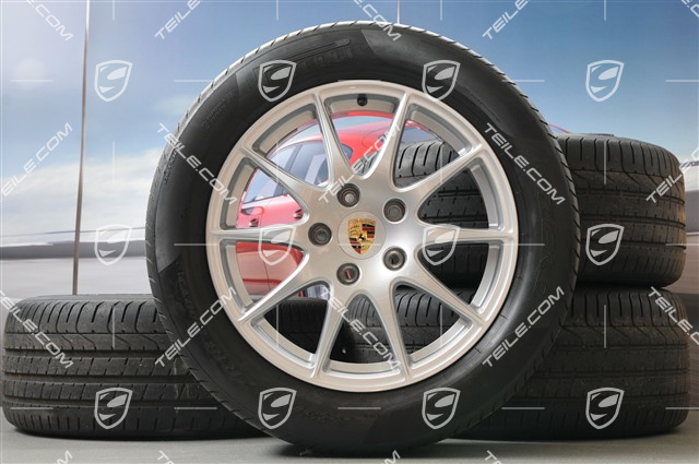 18" Panamera S Sommerräder Satz, Felgen 8J x 18 ET59 + 9J x 18 ET53 + Reifen Pirelli P-Zero 245/50 R18 + 275/45 R18