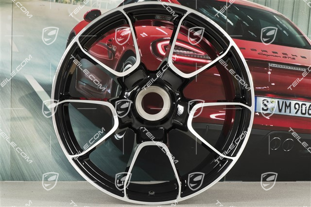 21-inch Turbo S Exclusive Design wheel rim, 12J x 21 ET70, black high gloss