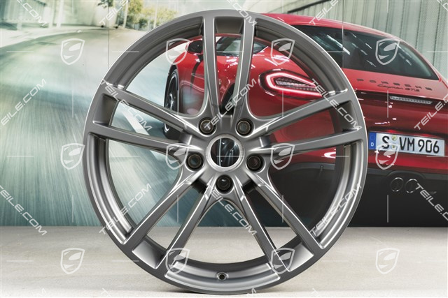 21" Felge Cayenne Turbo, 9,5J x 21 ET46, Platinum Seidenmatt