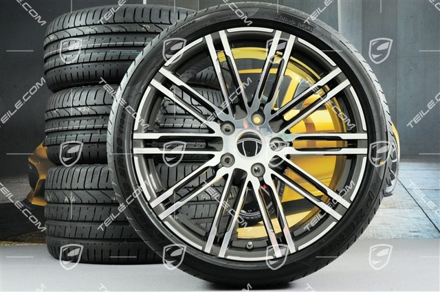 20" Sommerräder Satz Turbo III, Felgen 8,5J x 20 ET51 + 11J x 20 ET56 + NEUE Pirelli P-ZERO Sommerreifen 245/35 R20 + 305/30 R20, mit RDK-Sensoren