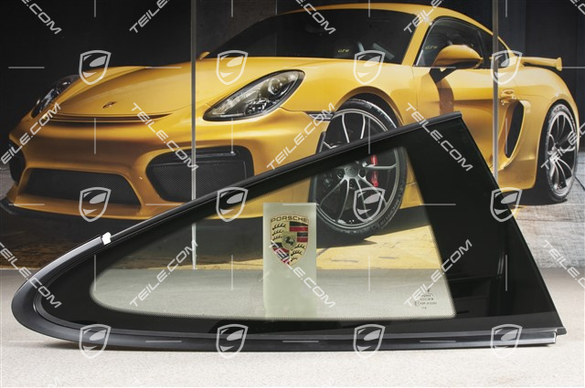 Rear Side window, polycarbonate, Rally black, GT3RS / 911R, R