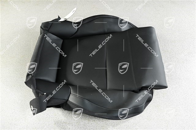 Sitzkissenbezug, Sportsitz plus, Belüftet, Leder Schwarz, L