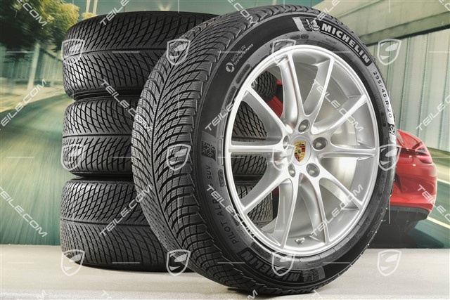 20-inch Cayenne Design winter wheel set, rims 9J x 20 ET50 + 10,5J x 20 ET64 + NEW Michelin winter tyres 255/55 R20 + 295/45 R20, with TPMS
