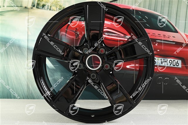 20" Komplet felg Carrera Sport, 8,5J x 20 ET57 + 10,5J x 20 ET51, czarny wysoki połysk