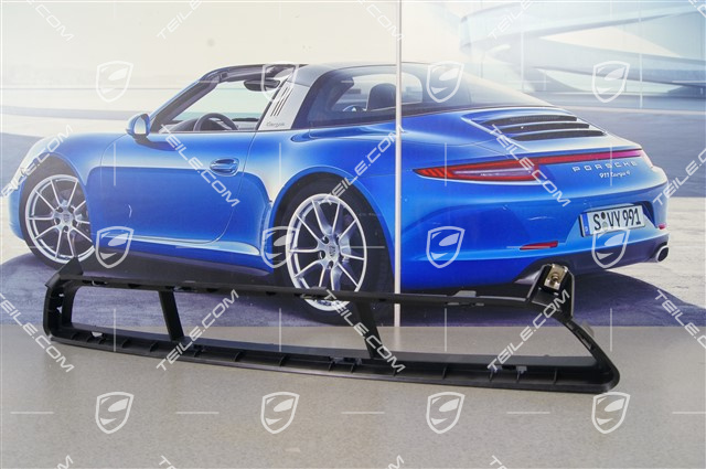GT2RS, Bracket Frame / Support, Centre, Rear Bumper, Black matte