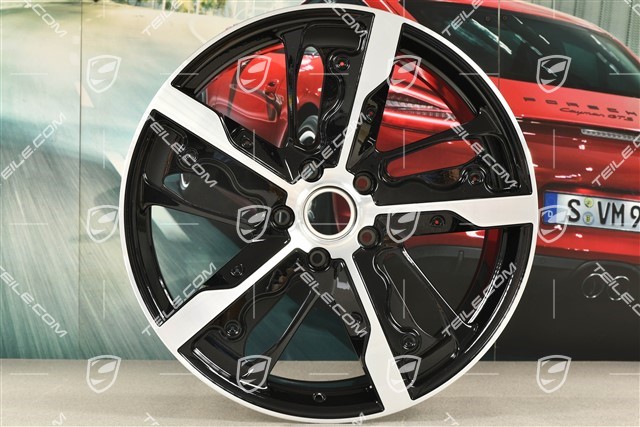 21" Felga Taycan Exclusive Design, 9,5J x 21 ET60, wersja Carbon (nie zawiera osłon karbonowych), przednia, L