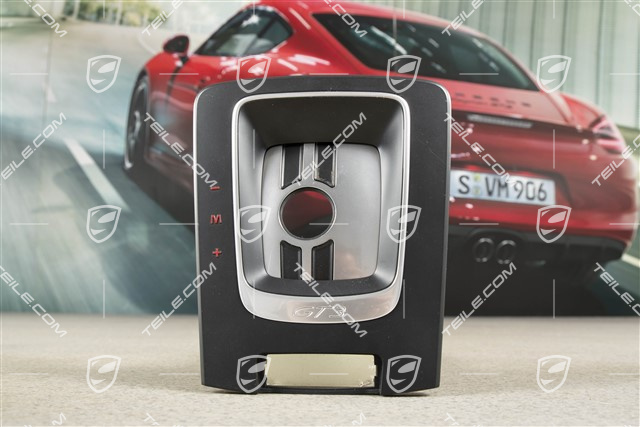 Osłona dźwigni zmiany biegów, PDK, GT3, Czarna/Galvano silver