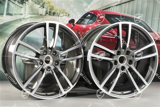 21-inch wheel rim set Cayenne Turbo, 11J x 21 ET58 + 9,5J x 21 ET46