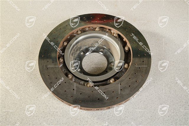 PCCB ceramic brake disc, Turbo, damaged, L