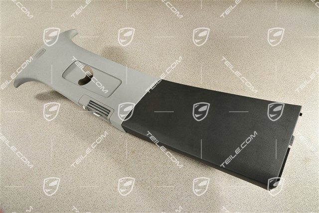 Verkleidung B-Säule, satinschwarz / stahlgrau, L
