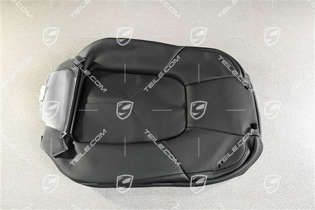 Lehnenbezug, Leder, komfortsitz, Belüftet, Schwarz, R