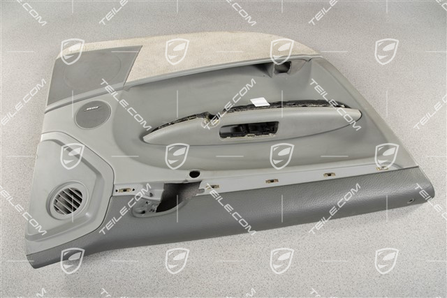 Tapicerka przednich drzwi skóropodobna, Stone grey/ steel grey, L
