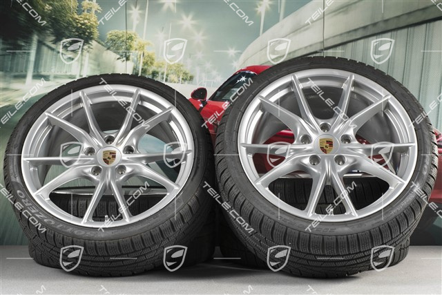 20" Winterräder Satz Carrera S (IV), Felgen 8,5J x 20 ET49 + 11J x 20 ET78 + Pirelli Sottozero II Winterreifen 245/35 R20 + 295/30 R20