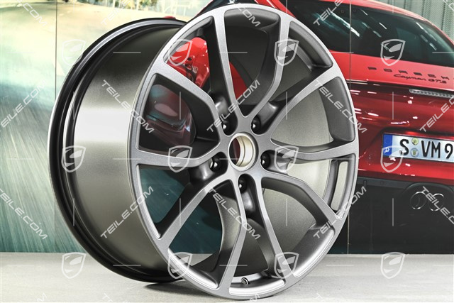 21-inch wheel rim, Cayenne Exclusive Design, 11J x 21 ET58, vesuvian grey