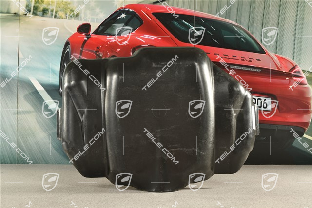 Protective plate for fuel tank, lower part