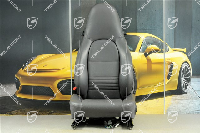 Seat, el. adjustable, heating, leather/leatherette, Space grey, L