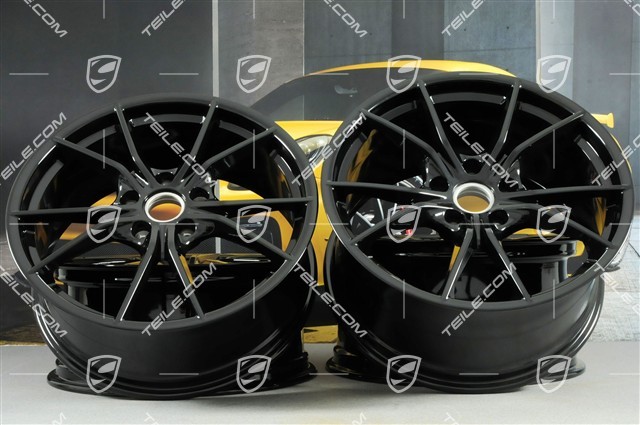 20" Felgensatz Carrera S IV, 8J x 20 ET57 + 10J x 20 ET45, Tiefschwarz Metallic