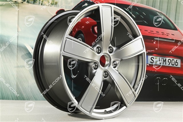 20" Komplet felg Carrera Sport, 8,5J x 20 ET57 + 10,5J x 20 ET51, platynowy satynowy półmat