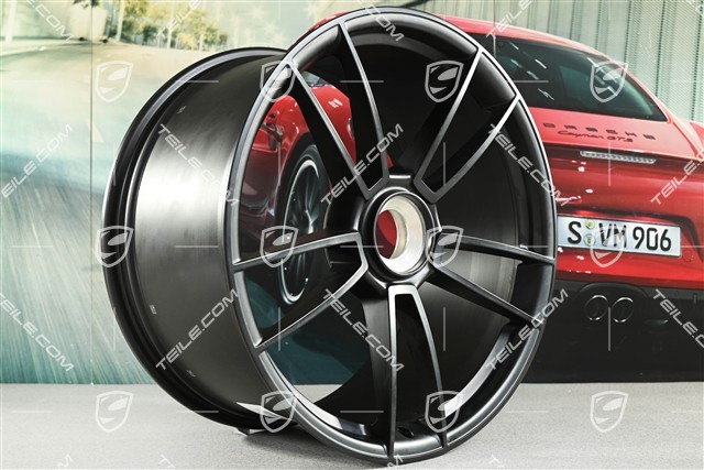 21-inch wheel rim Turbo S, 11J x 21 ET66, black satin matt