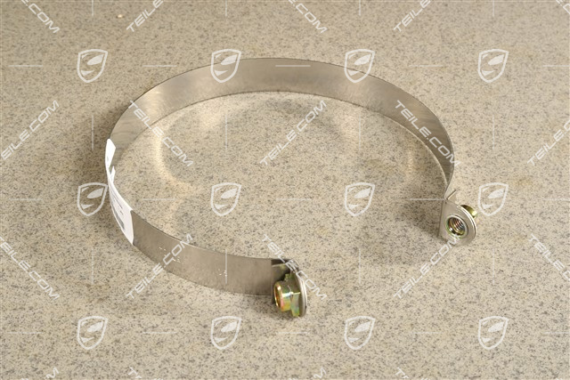 Exhaust tensioning / restraining strap / clamp, L=R