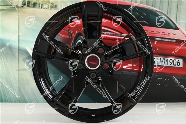 20" Komplet felg Carrera Sport, 8,5J x 20 ET57 + 10,5J x 20 ET51, czarny wysoki połysk