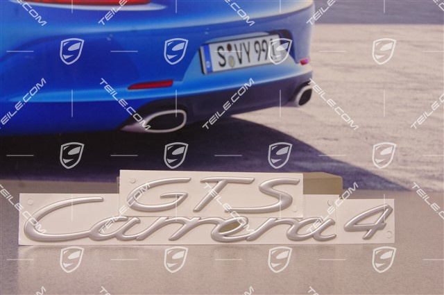 Badges / emblem Set, Carrera 4 GTS, Silver