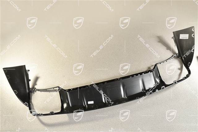 Rear bumper, lower cover / diffuser, without Tow ball, Black matte