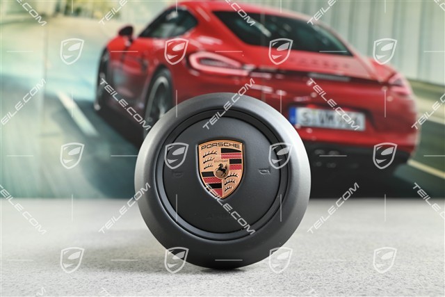 Poduszka bezpieczeństwa / Airbag, kierownicy, czarna obwódka, czarna skóra