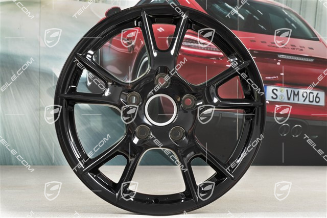 17" Felge Boxster-II, 6,5J x 17 ET55, schwarz hochglanz