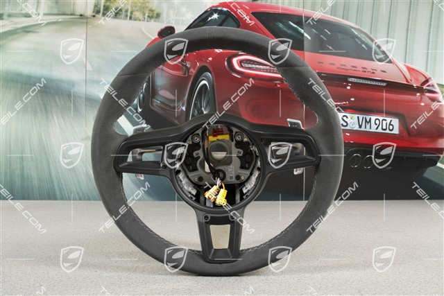 Kierownica sportowa, GT3, Alcantara, skrzynia biegów PDK, czarna/platylowy popiel