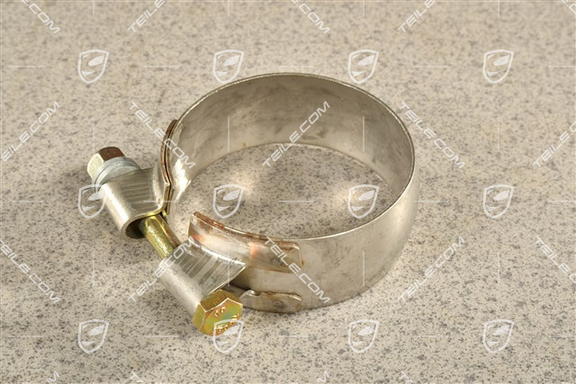 Exhaust tensioning / restraining strap / clamp with screw
