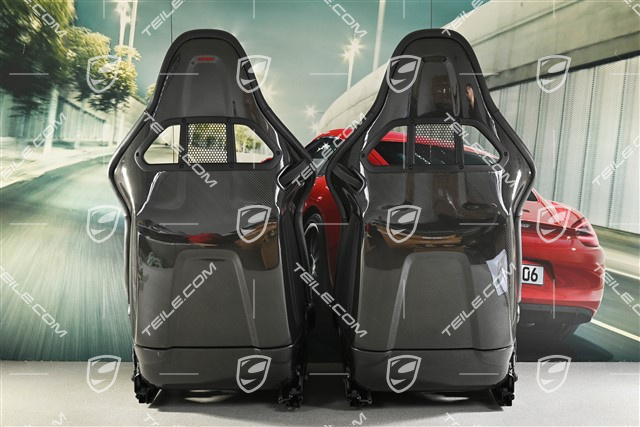 Sportschalensitze, klappbar, Leder/Alcantara, Schwarz, L+R