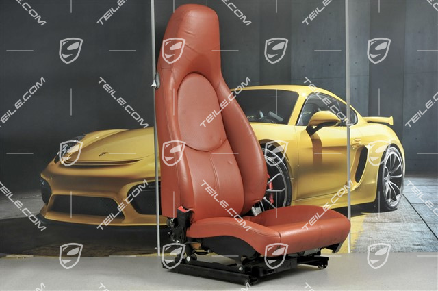 Seat, el adjustable, Lumbar, leather, Terracotta, L