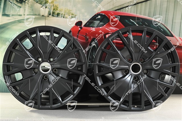20-inch Turbo S Aero Design wheel rim set, 9J x 20 ET54 + 11J x 20 ET60, in anthracite grey